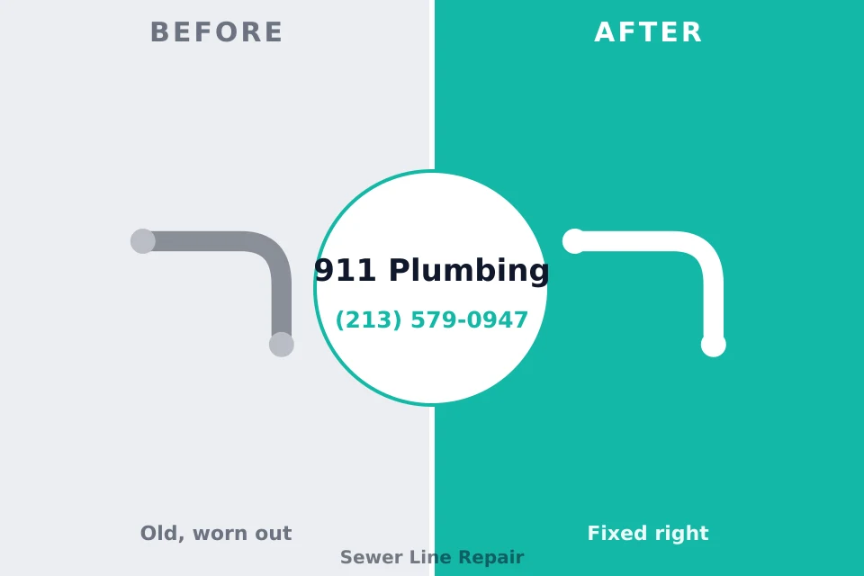 Before and after: plumbing repair Franklinville, NC